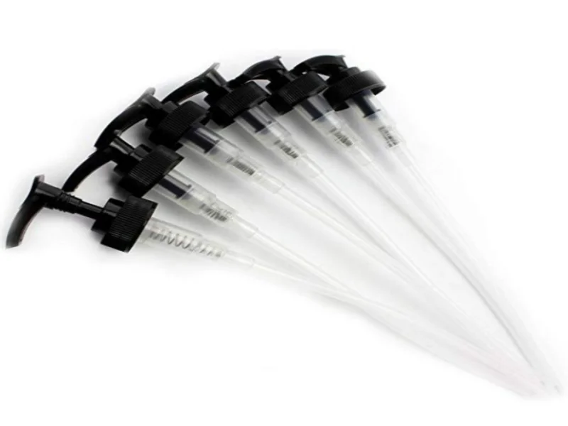 Lotion pump dip tubes used with bottle pump packaging