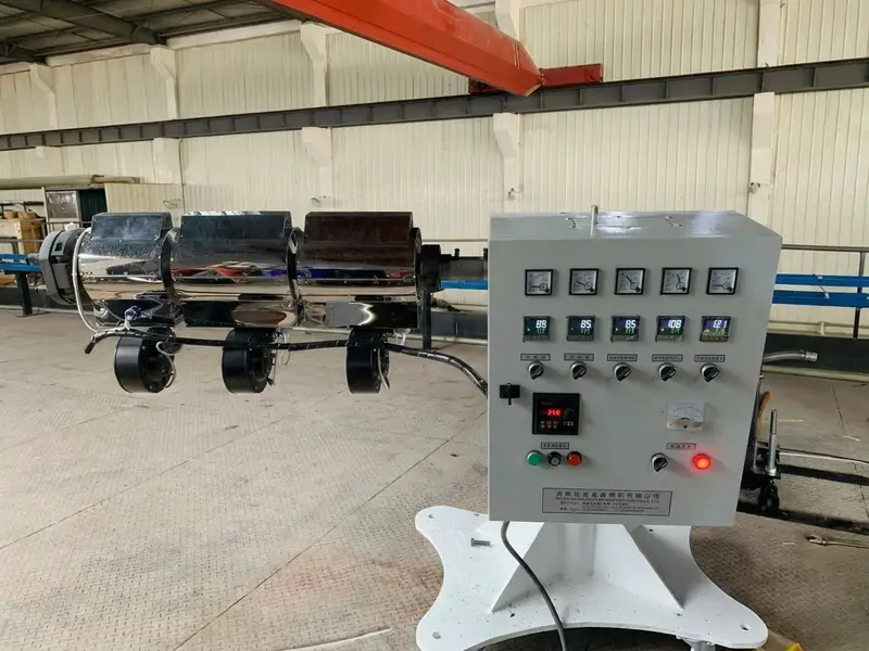 Auxiliary co-extruder module for PPR pipe marking stripe on extrusion line