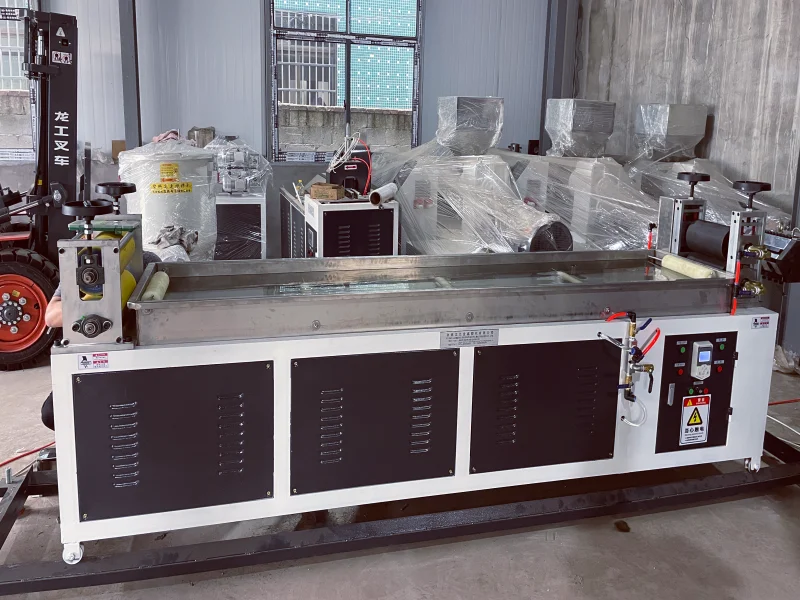 Cooling tank section used after flat TPE sheet forming for TPE tourniquet and Esmarch bandage production