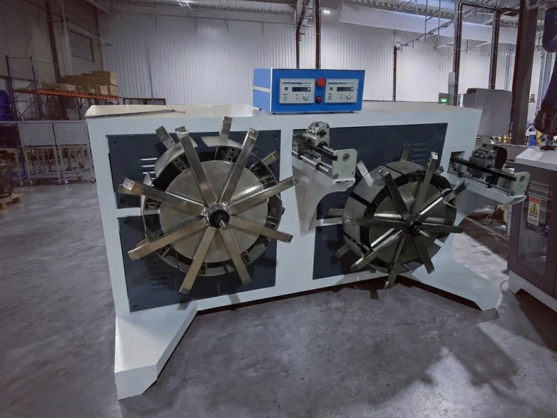 Horizontal or dual shaft winder for dip tube collection