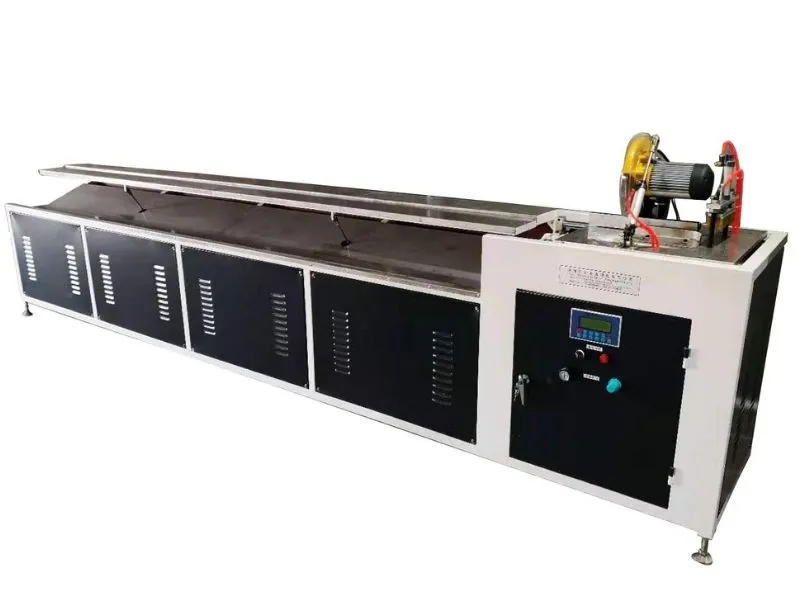 saw cutter for PC PMMA profile extrusion line cutting rigid transparent PC profiles to length